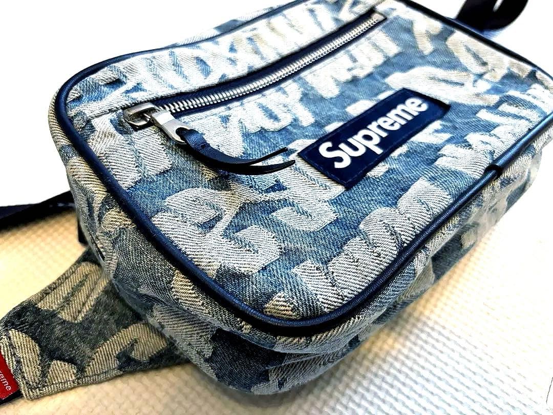 す*い様 美品Supreme ボディバッグ デニム ロゴ入り22ss