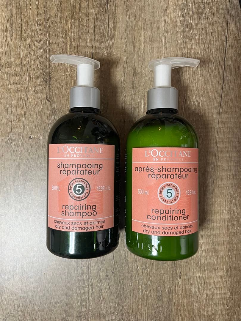 ロクシタン リペアリング シャンプー コンディショナー 500 ボトルセット