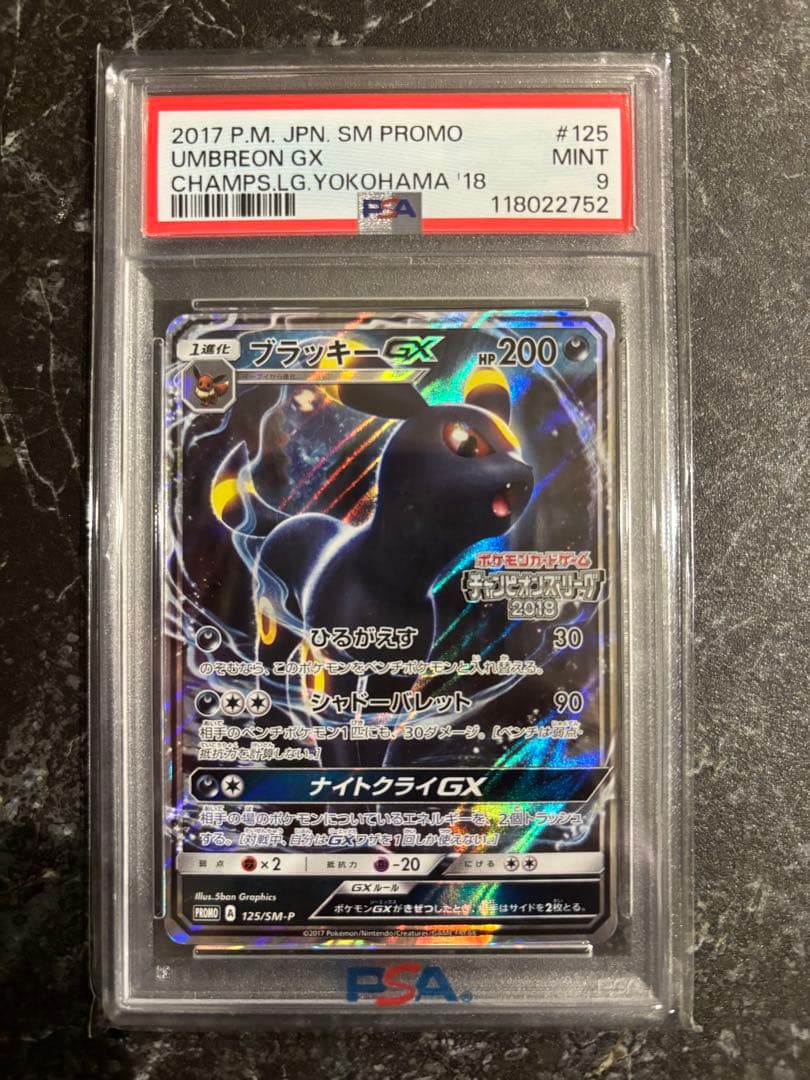 ブラッキーGX チャンピオンズリーグ2018 プロモ　psa9