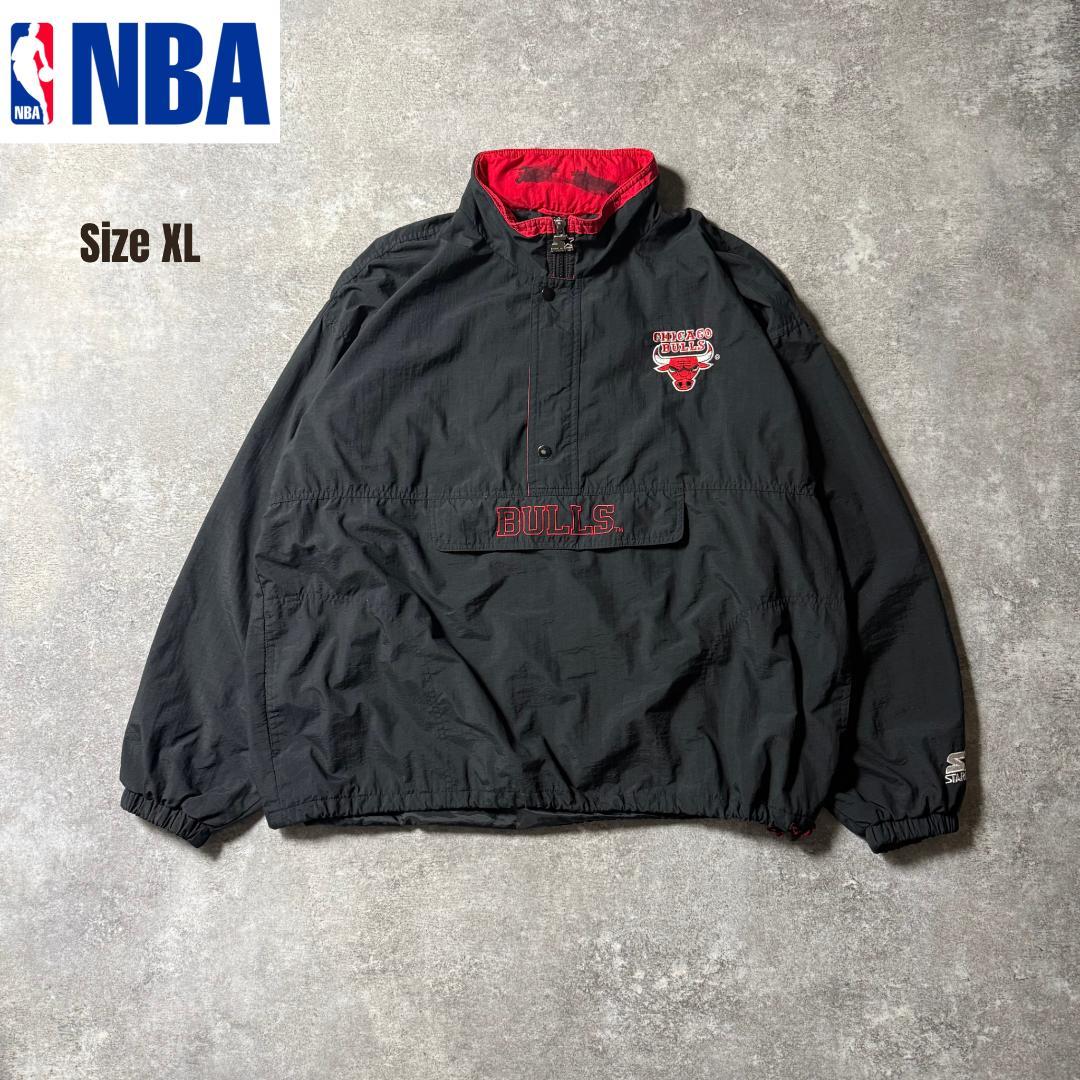 00s NBA スターター Bulls XL ハーフジップパーカー