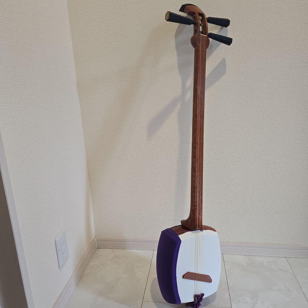 三味線本体 白と紫