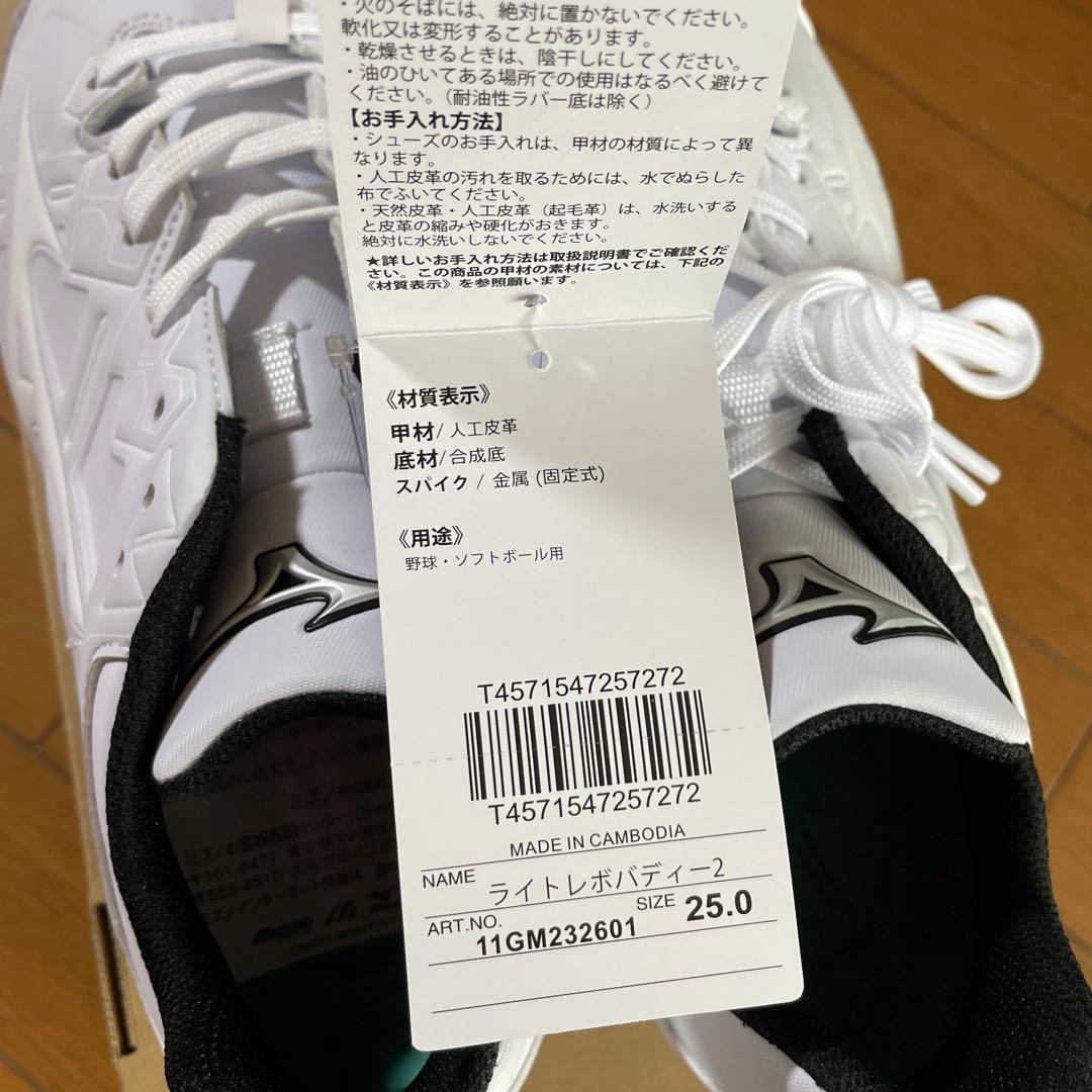 Mizuno ライトレボバディー2 25.0cm ワイドタイプ