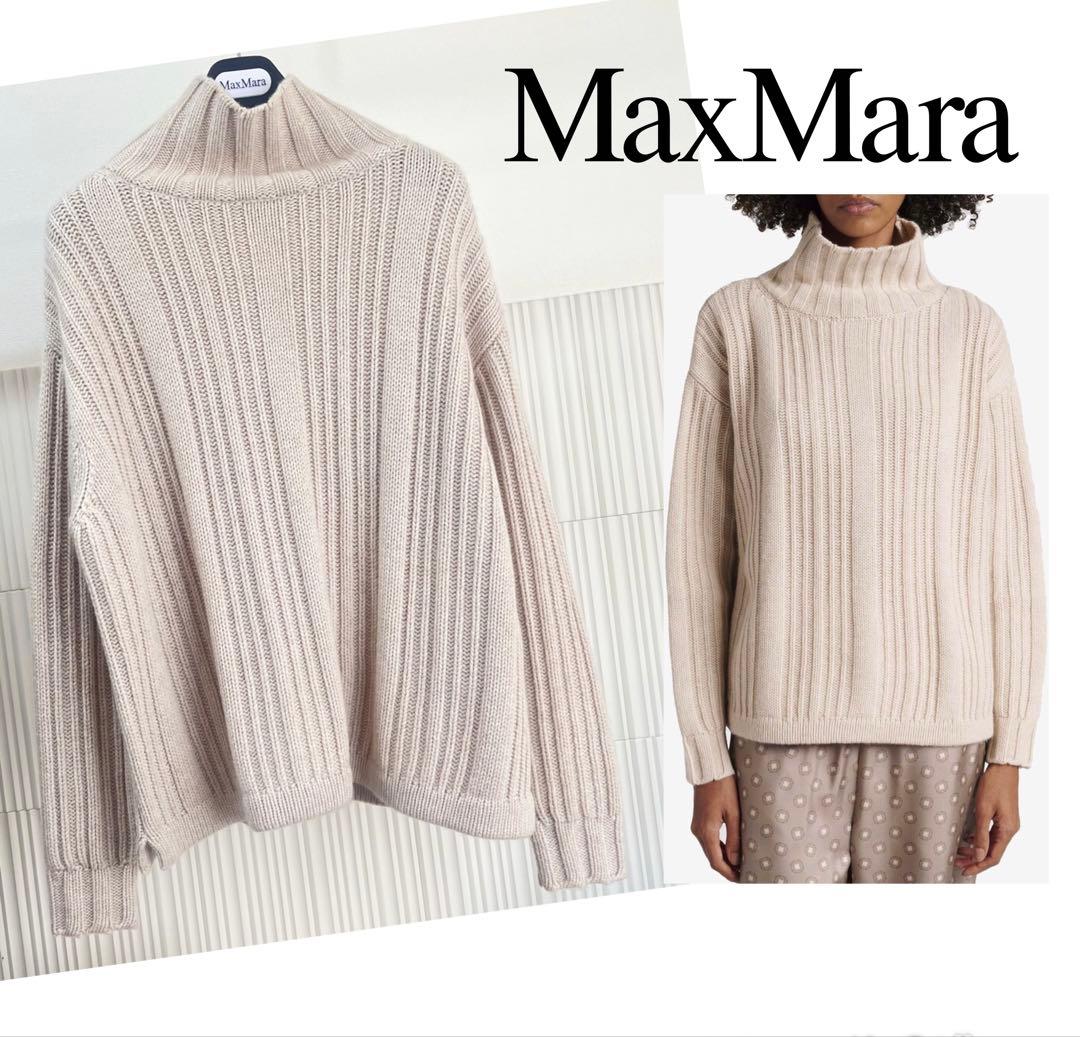 24AW MaxMara 白タグ 極美品 カシミヤブレンド ニット