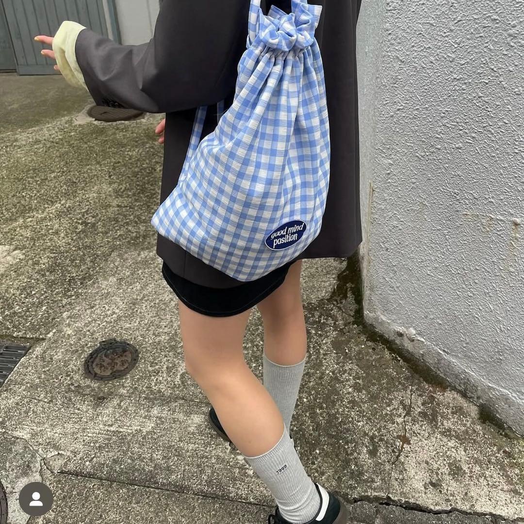 f*a様 yurika akutsu ユリカアクツ ワンアパ 水色チェックリュッ