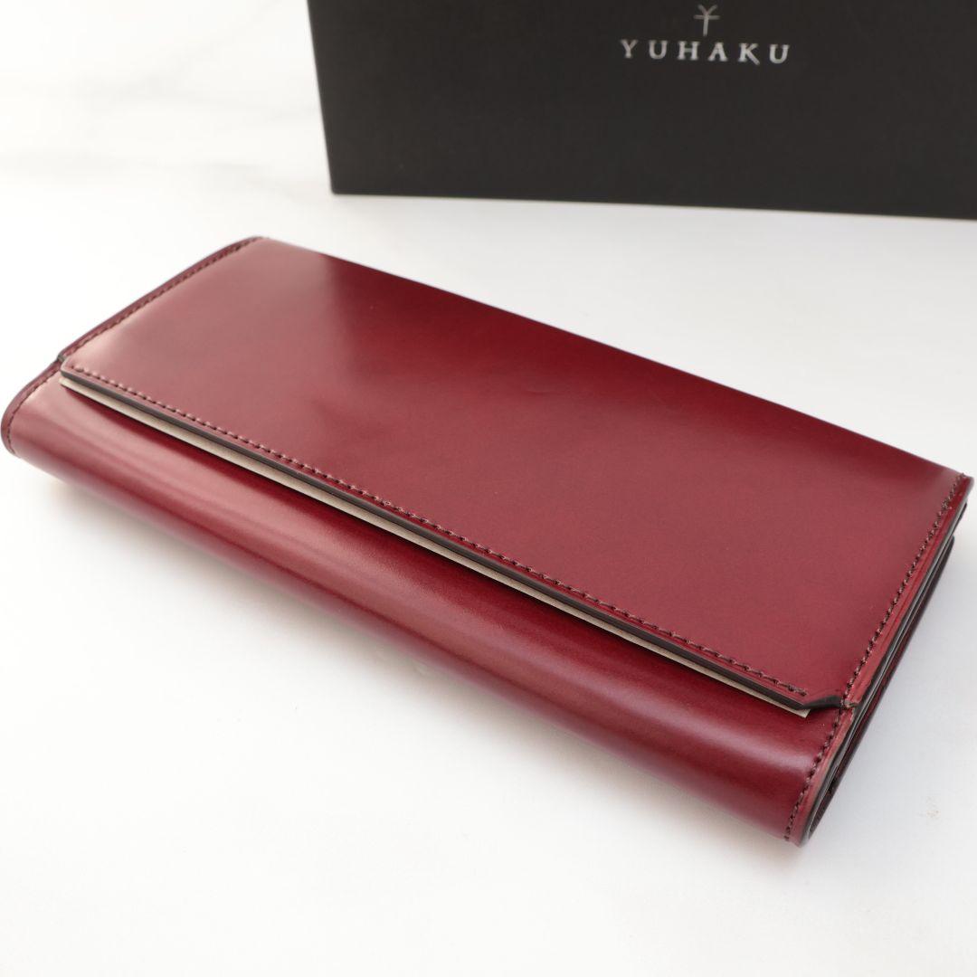 B品 ユハク YUHAKU ワインレッド 札入れ 長財布 YAC112コードバン