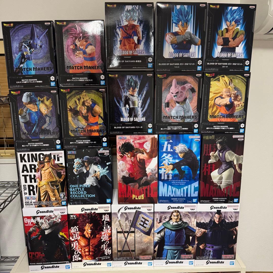 ドラゴンボール/ワンピース/呪術/キングダム プライズフィギュア21体まとめ売り