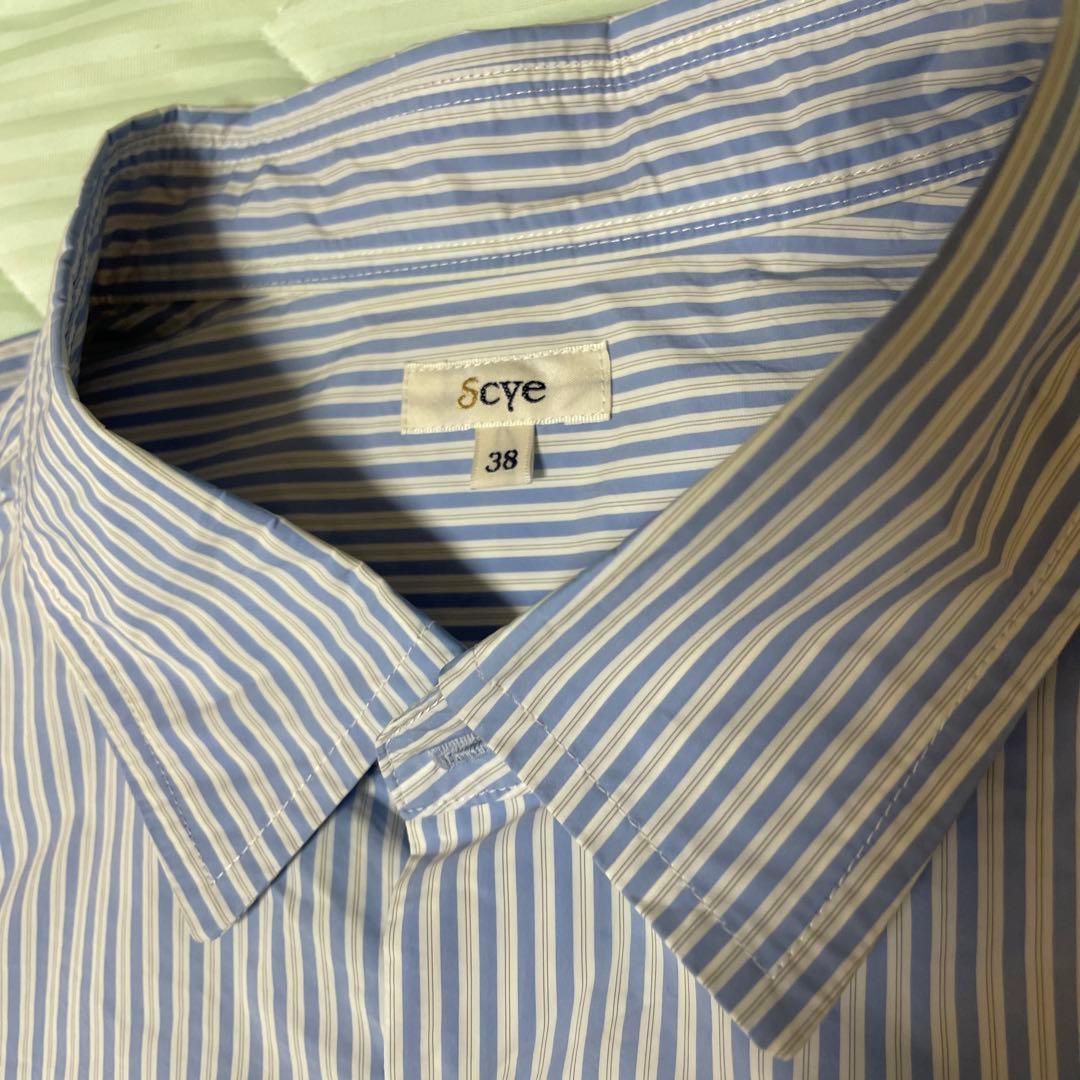 Scye ストライプシャツ SUGAR CANE シュガーケーン コーク ストライプ 長袖 ワーク シャツ