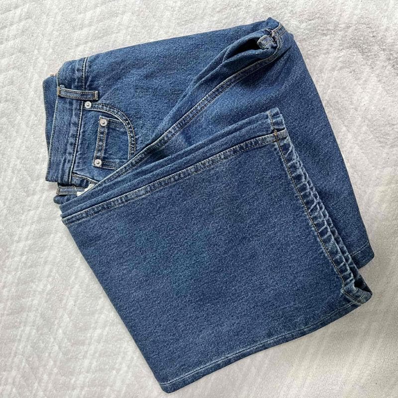 デニムパンツブルーフー様 中古・古着通販】LE CIEL BLEU (ルシェルブルー) Front Tuck Wide
