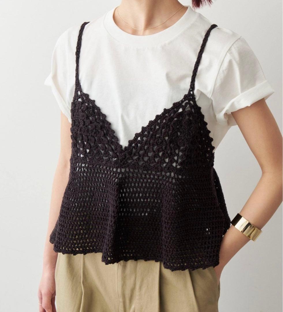 Spick and Span スピックアンドスパン　クロシェニットキャミソール クロシェニットキャミソール（キャミソール）｜Spick and Span