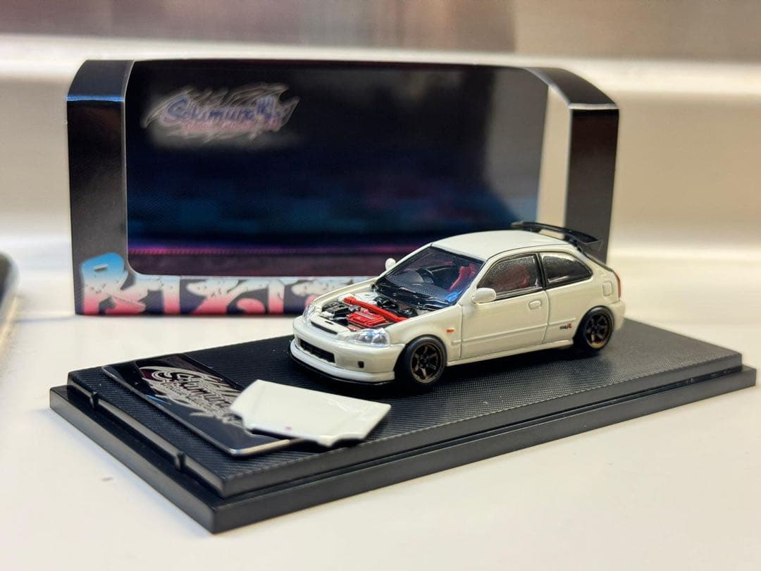 1/64 改 ホンダEK9 J’s Racing 風 Rays TE37 関村