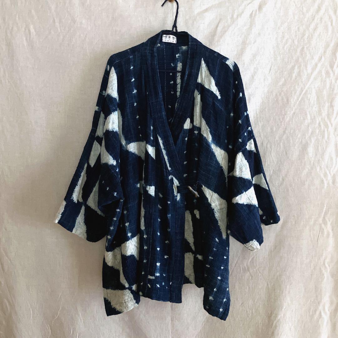 藍染　羽織り　ジャケット　コート　古布　和布