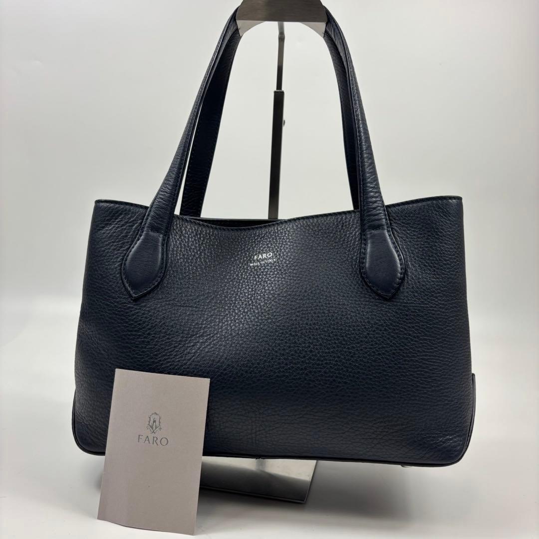 専用FARO ファーロ FABIO MOUSSE トートバッグ ネイビー