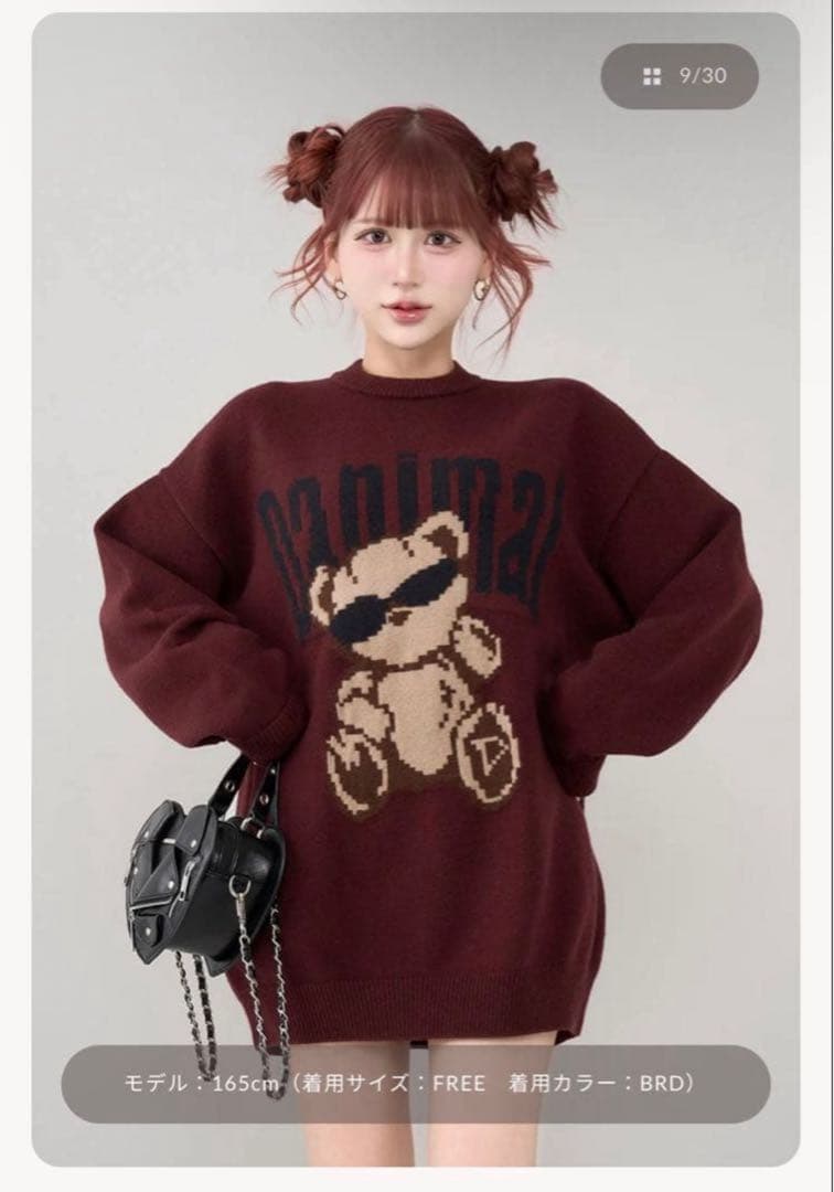 Darich Danimalベアニットプルオーバー BRD