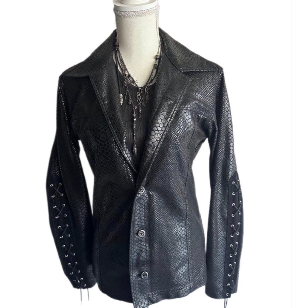 ジャケット・アウター TORNADO MART lace up crocodile jacket