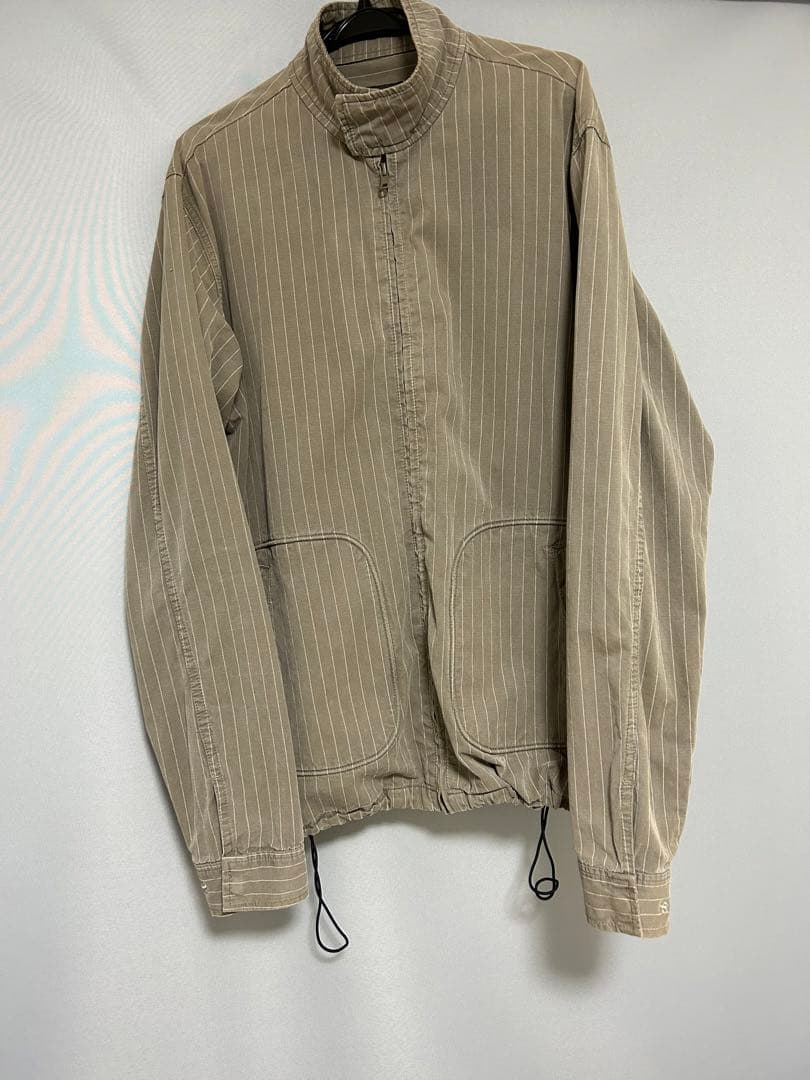 j*k様 00s　STUSSY　ブルゾンジャケット　L　ドローコード　ストライプ