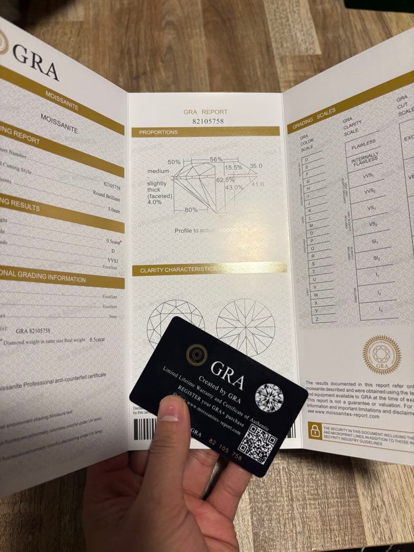 超美品】モアサナイト テニスチェーン 5mm 幅ネックレス GRA鑑定書有り