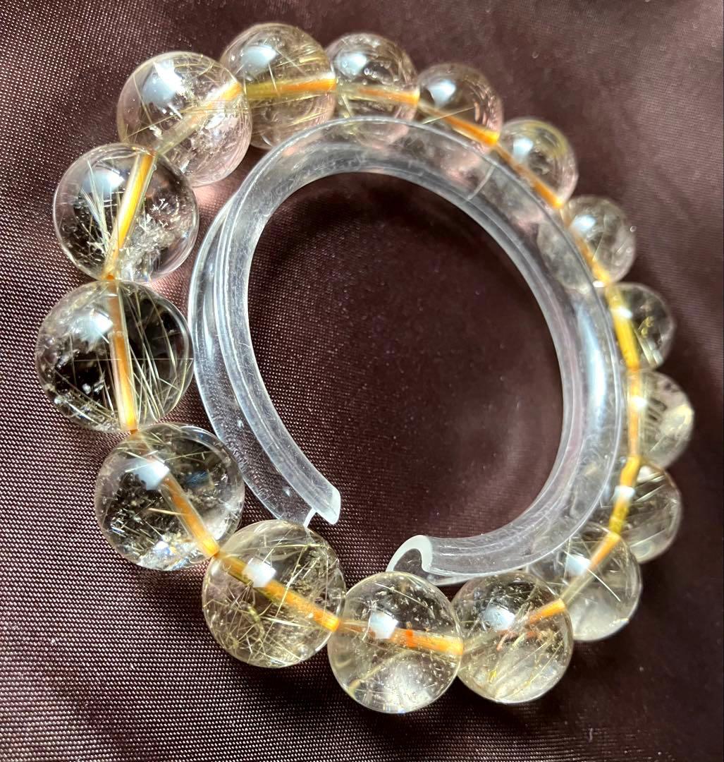 オールドヒマラヤコレクション　ガネーシュヒマール　ルチル　約14ミリ