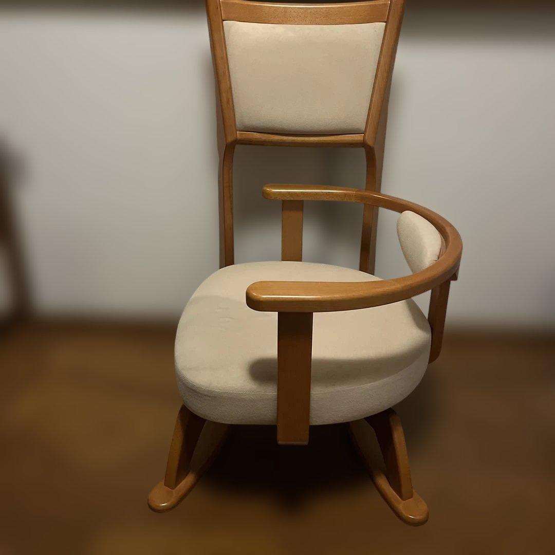 起立木工　座面回転式　ダイニングチェア　底座椅子