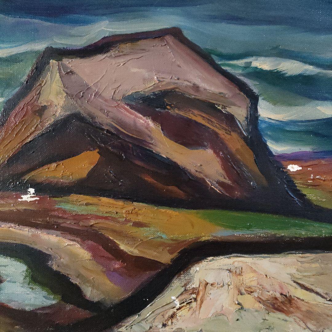 多々羅義雄 油彩画 F8号『岩と海 千葉内房小浜』 - メルカリ