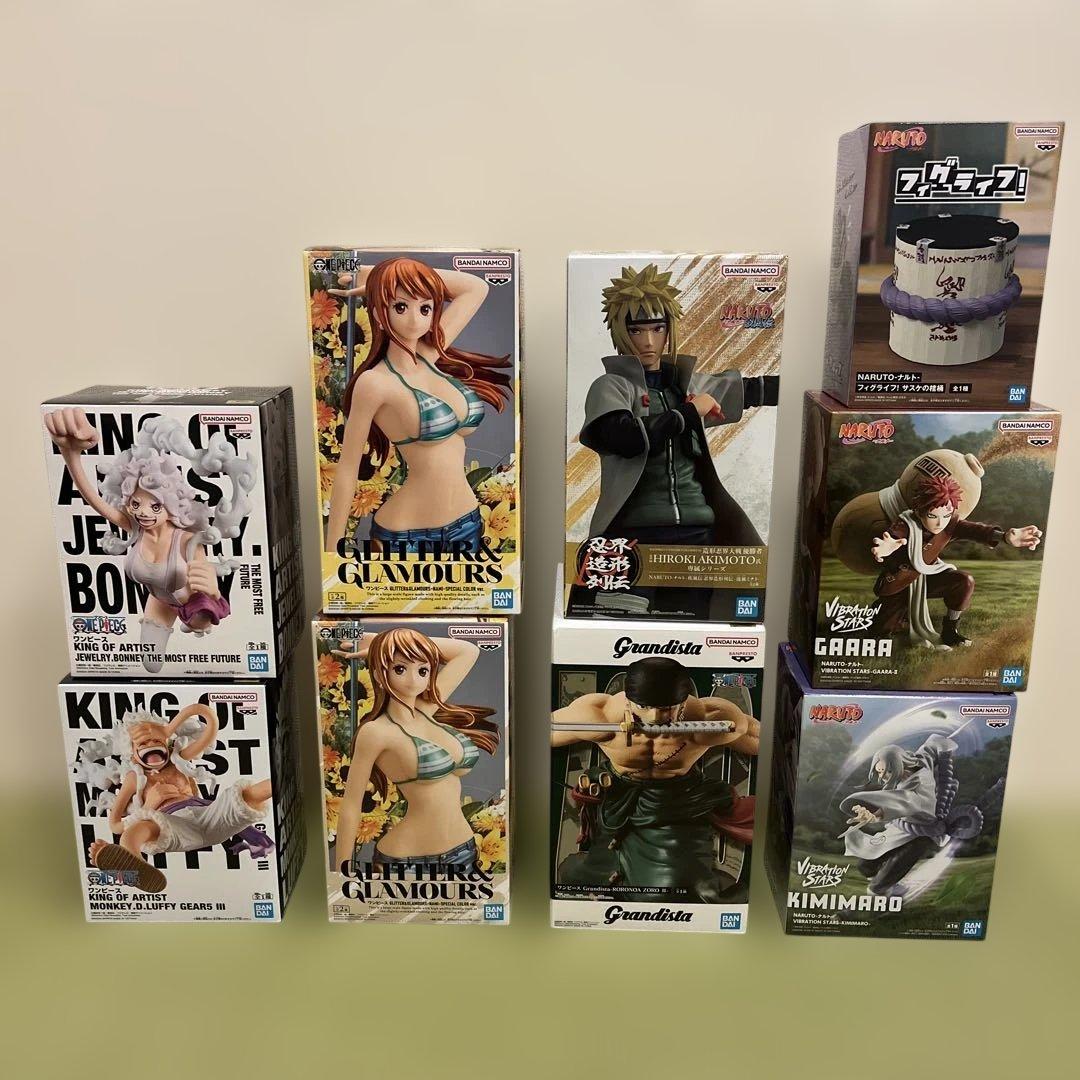 ワンピース ナルト プライズ フィギュアまとめ売り9個セット