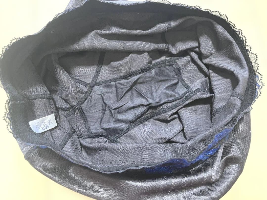 ガードルQ82：マルコ◇日本製／さらすべ絹シルク混*補正下着：黒