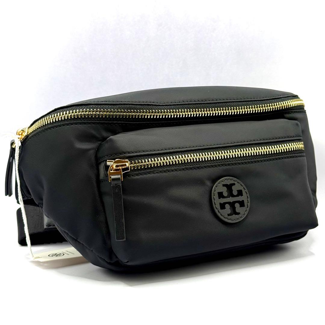 【新品】トリーバーチ ウエストポーチ ボディバッグ ナイロン 黒 軽量