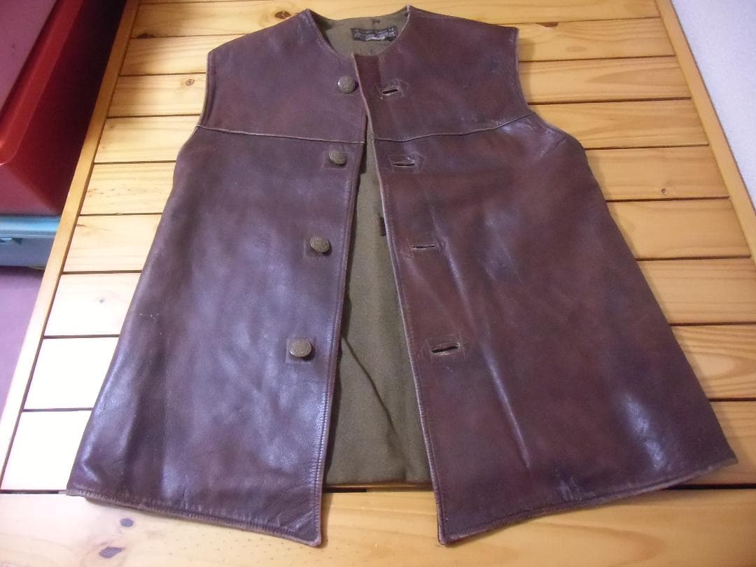 ＢＥ１９４０年代＊ベルギー軍＊レザー/革ジャーキン（実物）