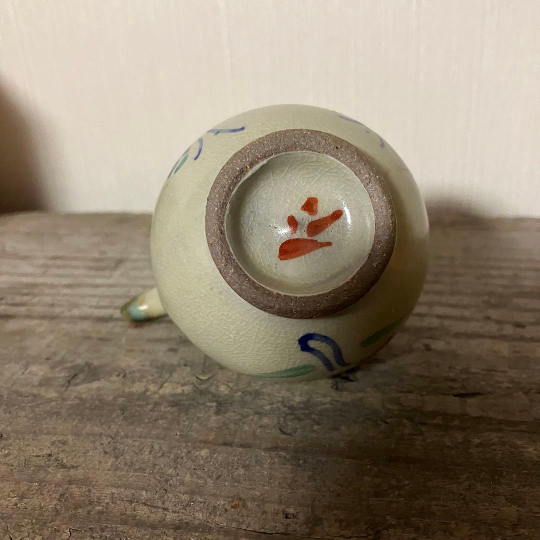 壺屋焼 小橋川ツル子 三代仁王 赤絵 水滴 - メルカリ