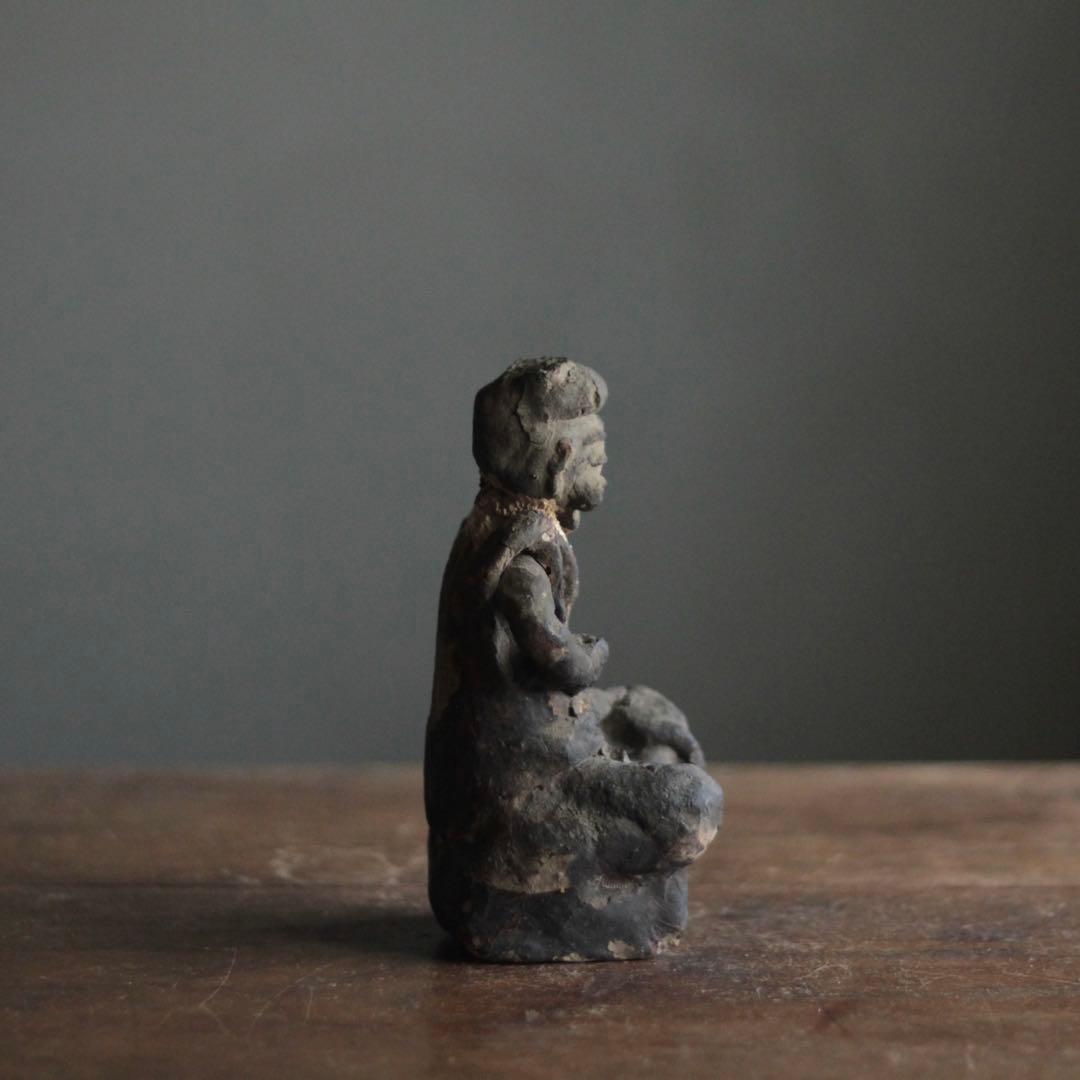 古い 土人形 恵比寿さん 古美術 古道具 アンティーク オブジェ | Beli