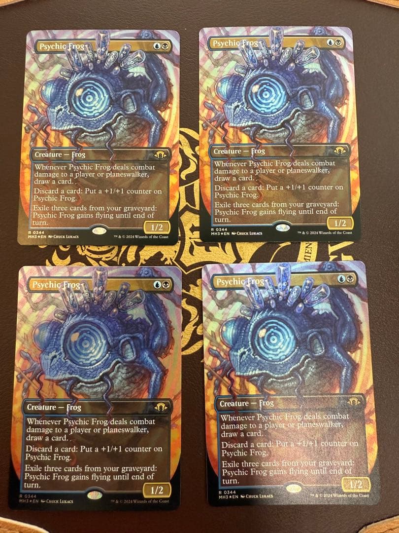 Foil】ボーダーレス《超能力蛙/Psychic Frog》 英 4枚セットMTG 超