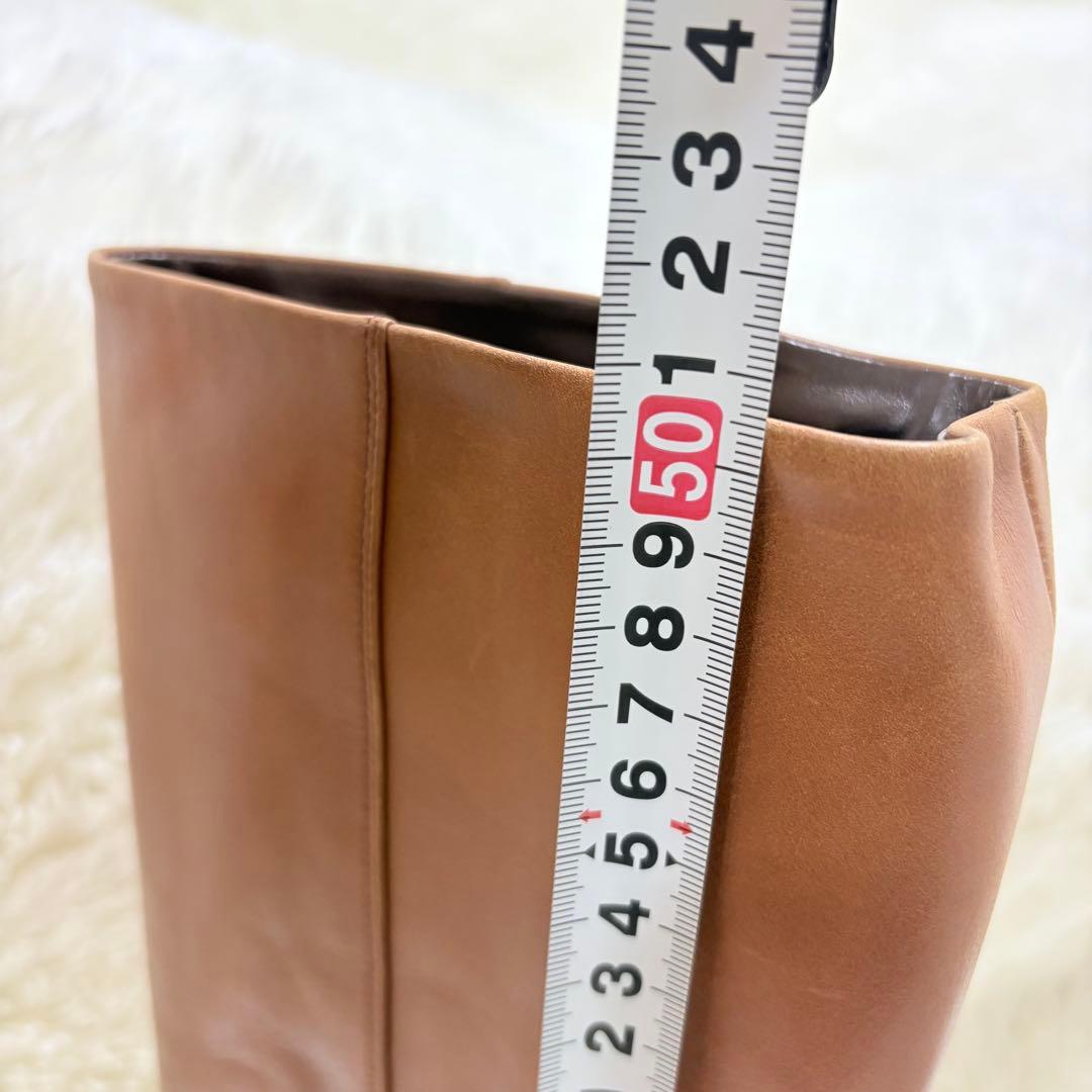 pippichic ポインテッドトゥ ロングブーツ ブラウン 23.5 茶 - メルカリ