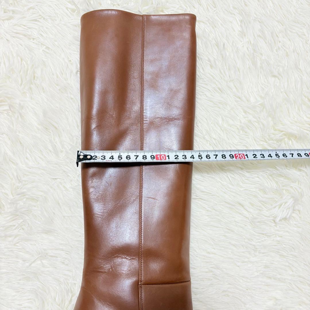 pippichic ポインテッドトゥ ロングブーツ ブラウン 23.5 茶 - メルカリ