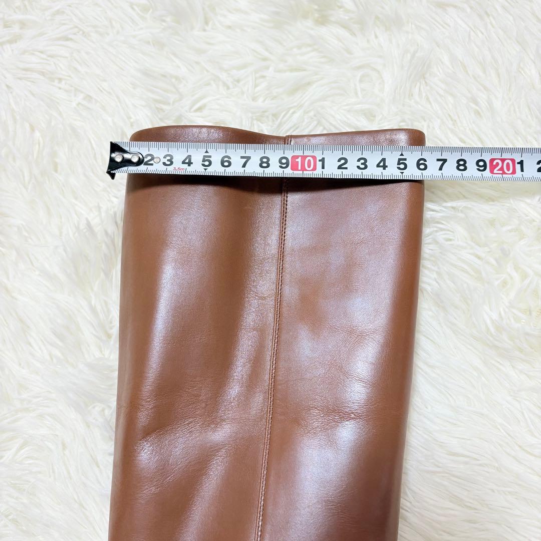 pippichic ポインテッドトゥ ロングブーツ ブラウン 23.5 茶 - メルカリ