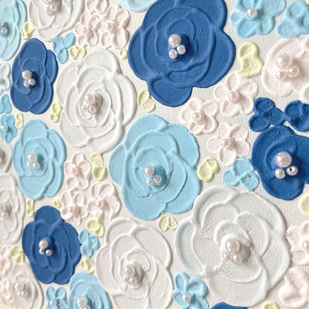 テクスチャーアート 花 インテリアアート 花畑 ブーケ フラワーアート