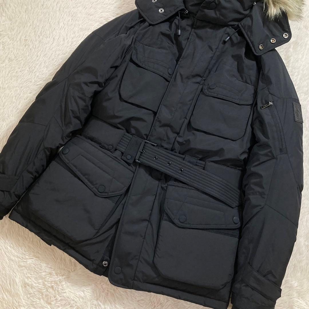 美品 RLX ラルフローレン ダウンジャケット ベルト付き 撥水加工 定価9