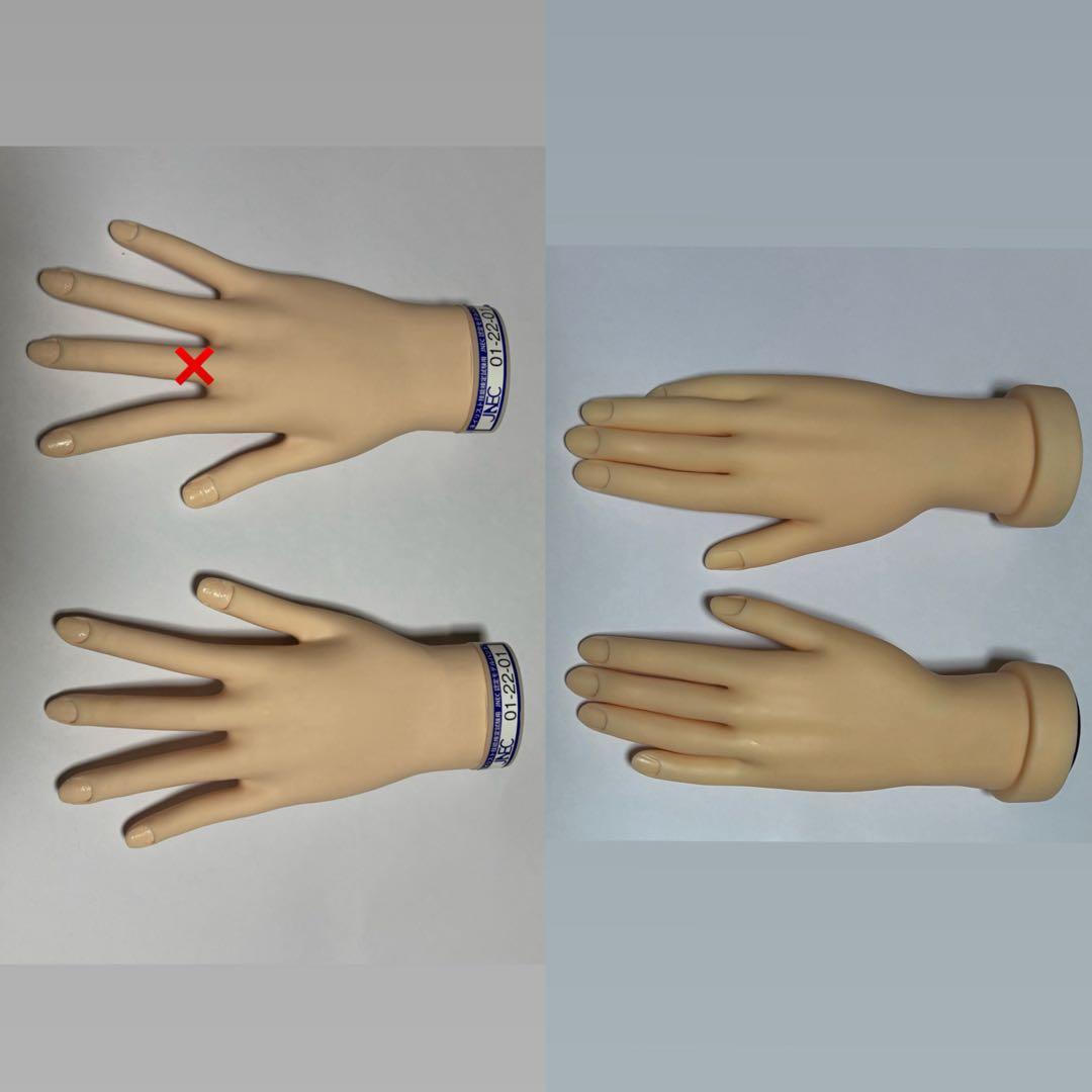 JNECネイリスト検定 認定モデルハンドと練習用モデルハンド