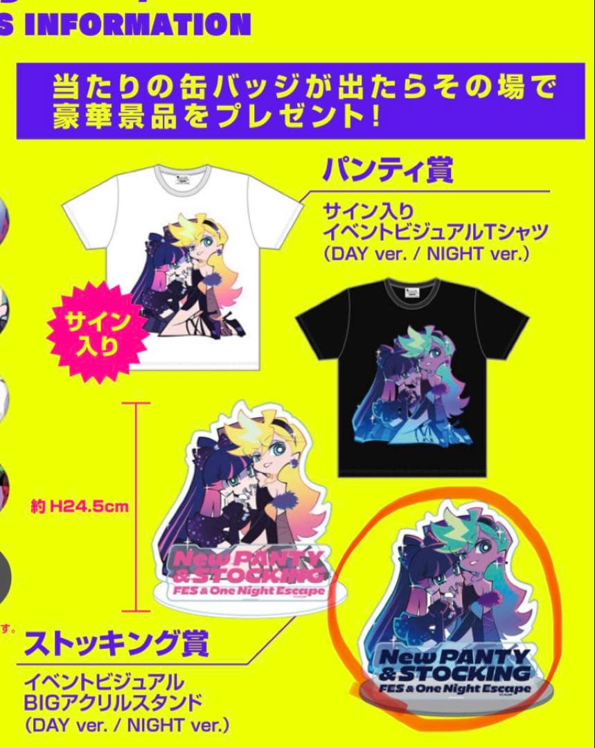 y*p様 パンティ＆ストッキング ストッキング賞 BIGアクリルスタンド