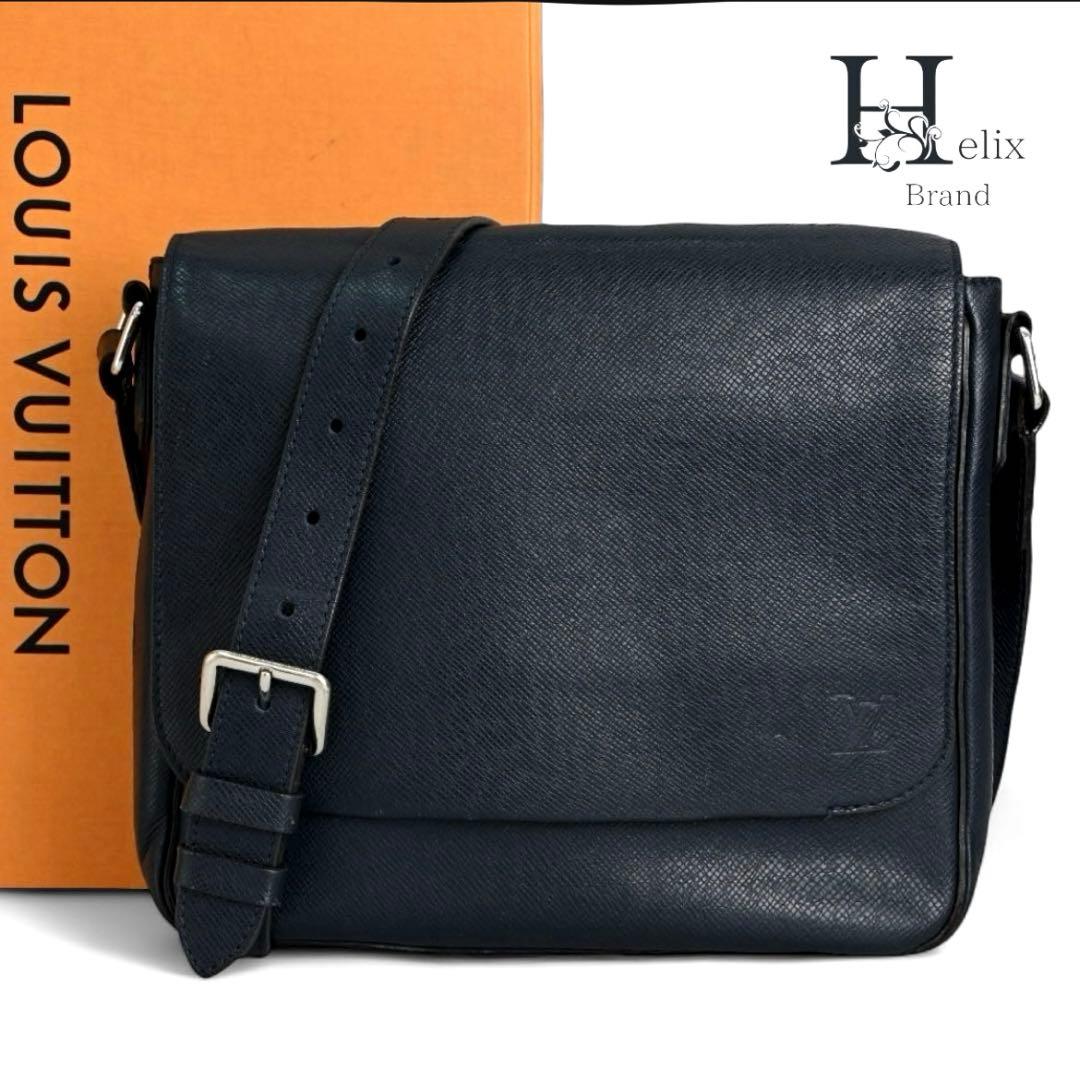 【美品】ルイヴィトン　タイガ　ロマン　ショルダーバッグ　メッセンジャー　レザー