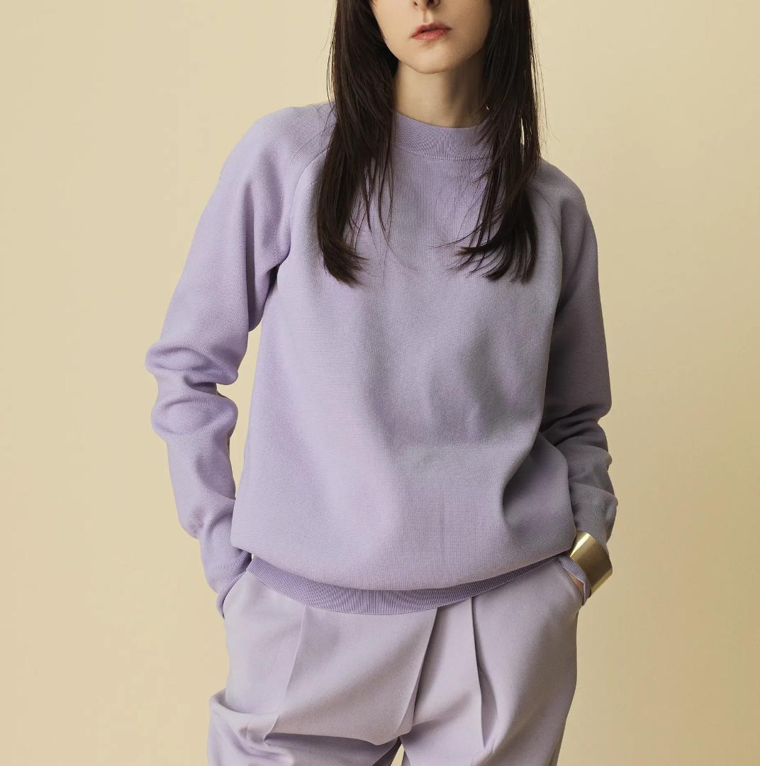 美品★SOEJU ソージュ★ミラノリブニットプルオーバー ラベンダー