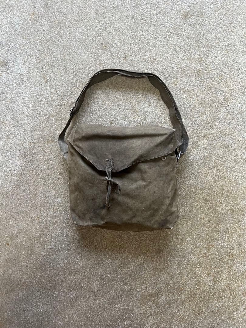 旧日本軍 九五式防毒面 携行嚢 ガスマスクバッグ 当時物 レア 珍品 WWⅡ