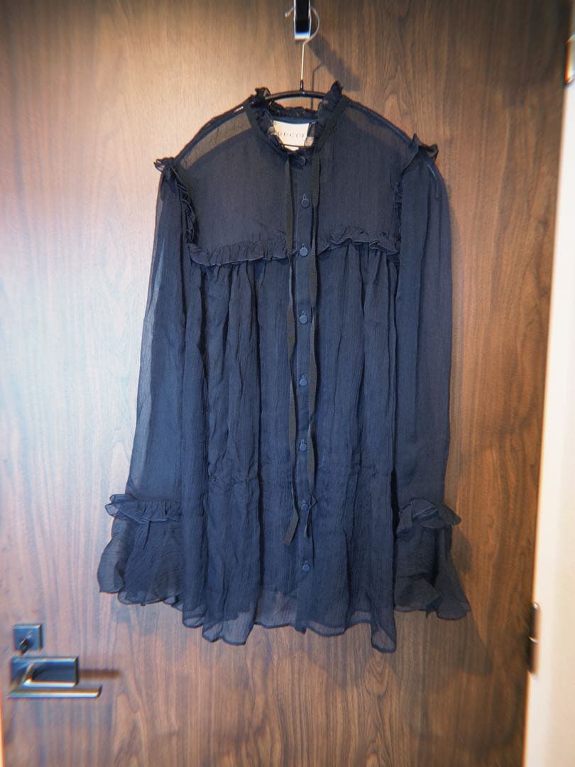 GUCCI シースルー　ブラウス　リボン