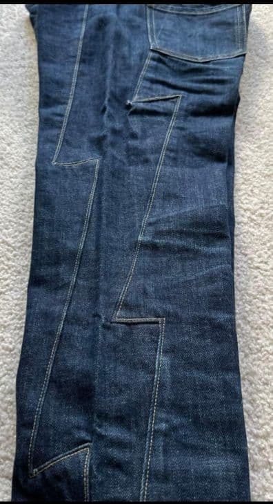 01ss UNDERCOVER 稲妻 サンダーステッチデニム パンツS - メルカリ