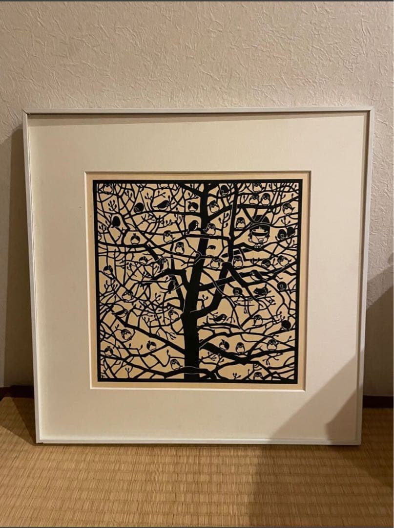 ね*ね様 村上保 切り絵 切り紙 真作 村上保 きりがみ版画/列車が来た 額装 - 海星堂書店 オンラインストア