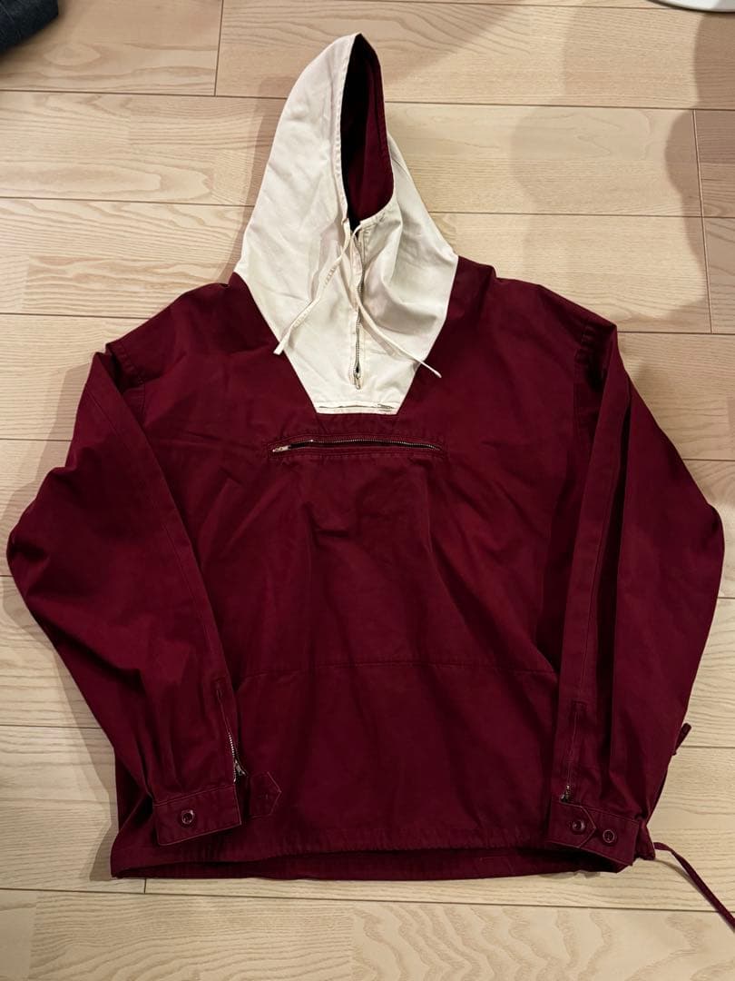J.Crew バーガンディ フード付きジャケット XS
