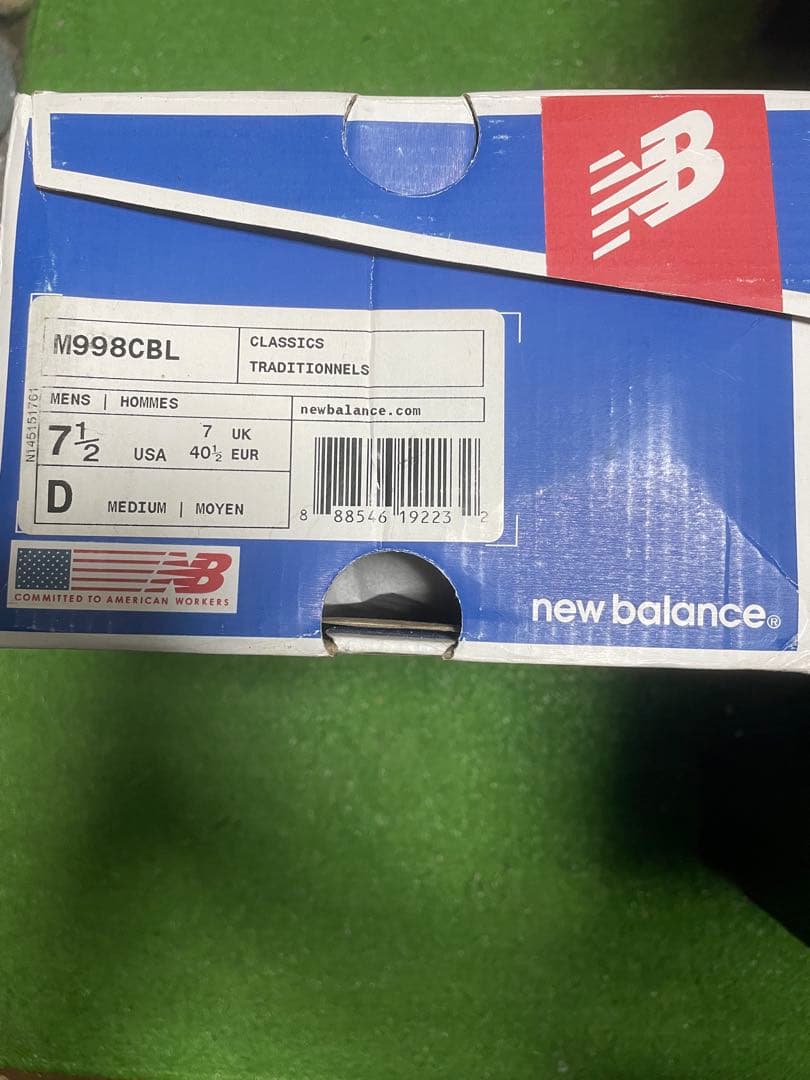 【本日限定値下】New Balance M998CBL 7.5 新品