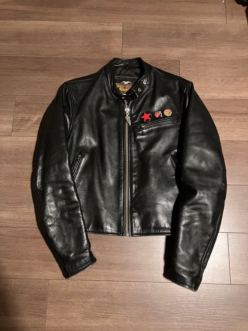 Harley-Davidson ブラックレザーシングルライダースジャケット S 楽天市場】harley davidson シングルライダースジャケットの通販