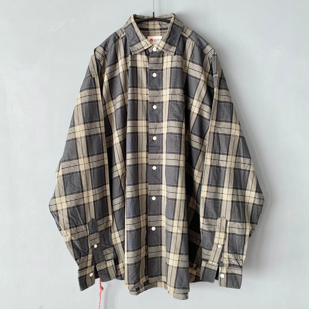 BEAMS JAPAN ビッグシルエット チェックシャツ ビームスジャパン ML