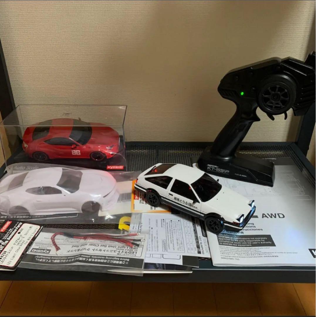 京商ミニッツ　MFゴースト86、頭文字Dスプリンタートレノ、カマロ、LEDセット