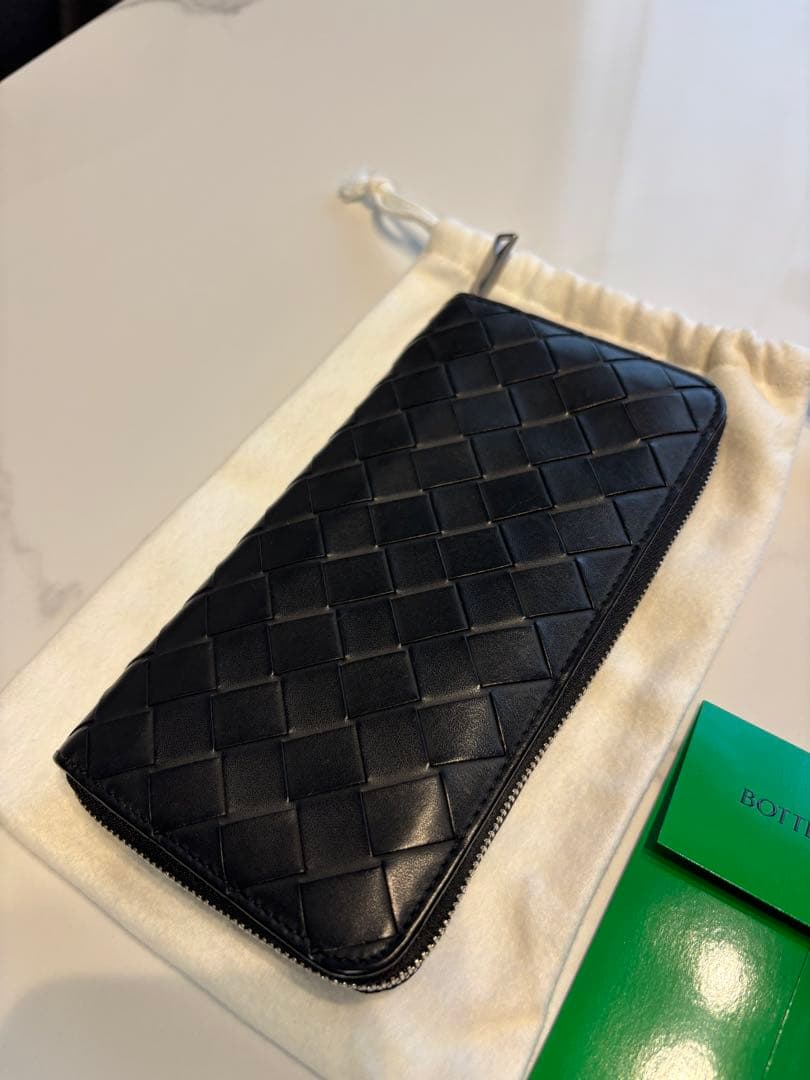 ボッテガヴェネタ 長財布 イントレチャート ブラック