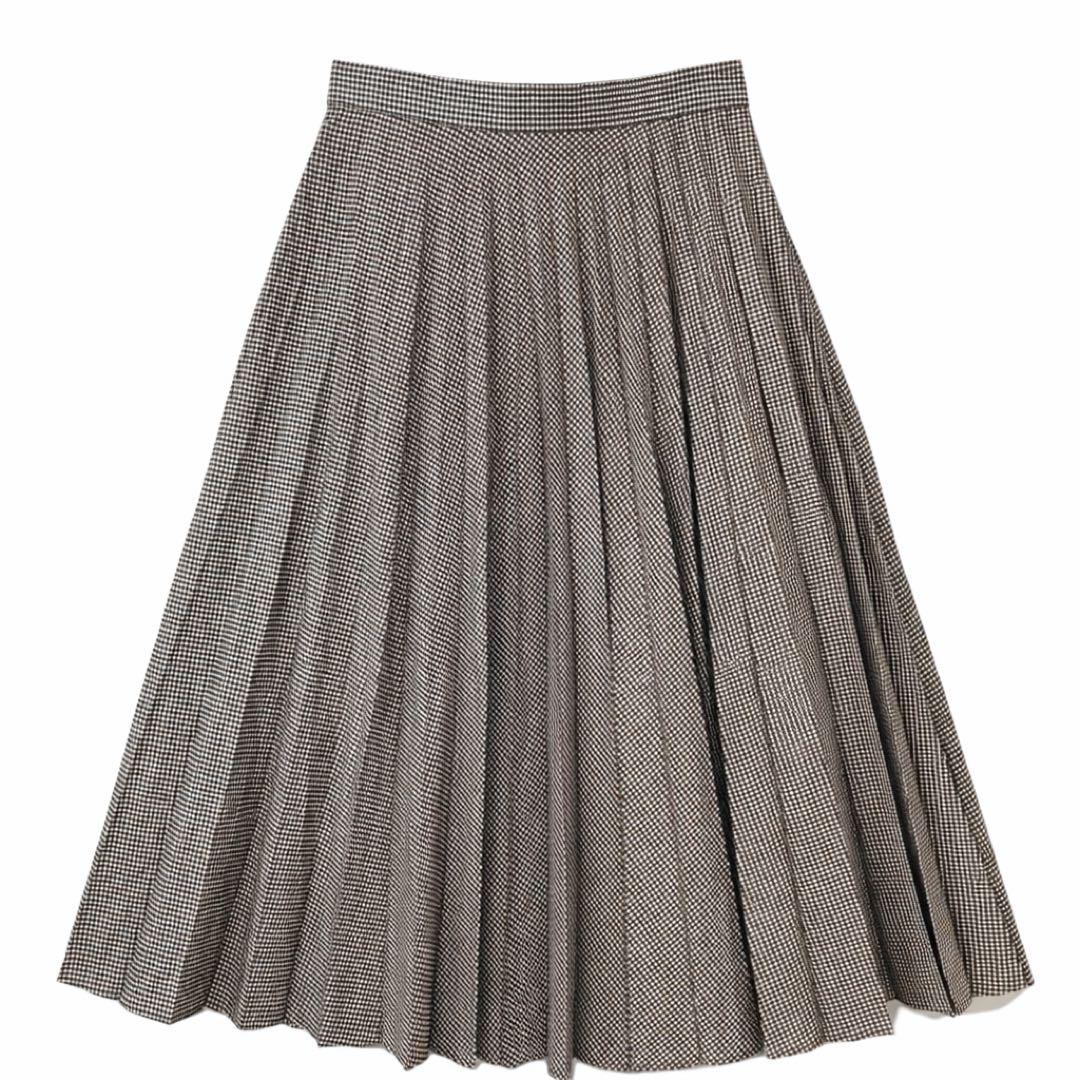 マーガレットハウエル ギンガムチェック ロングプリーツスカート